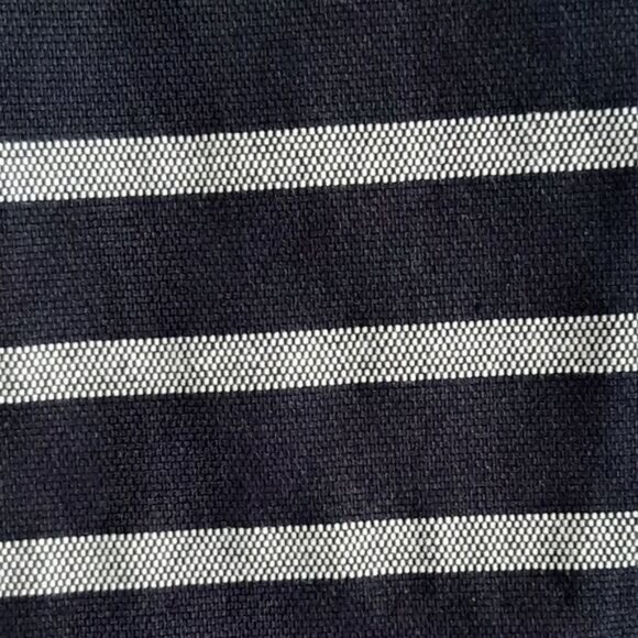 GAP Slim Crop Cropped Stripe Pants Navy Blue Sz 10 - Picture 4 of 9